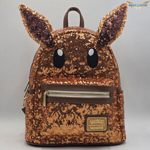 Loungefly Pokémon Exclusive Eevee Sequin Cosplay Mini Backpack Bag New